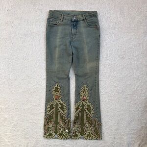 AZI Embellished Boho Flare Jeans – Size 28